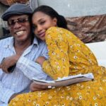 Sharon Ooja Always Love Acting With Nkem Owoh Osuofia|Sharon Ooja and Nkem Owoh (Osuofia) on set Dead Serious|Sharon Ooja and Nkem Owoh (Osuofia) on set Dead Serious (2)