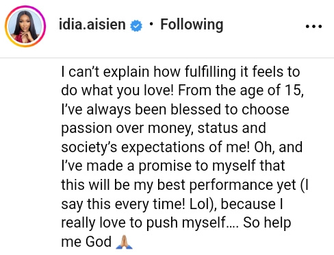Idia Aisen Blessed To Choose Passion Over Money (2)