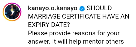 Nollywood Actor Kanayo Marriage Certificate Expiry Date (2)