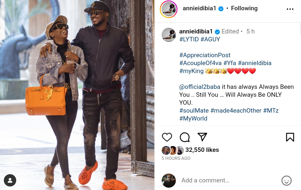 Nollywood Actress Annie Idibia And 2Baba Loved Up Photo (2)