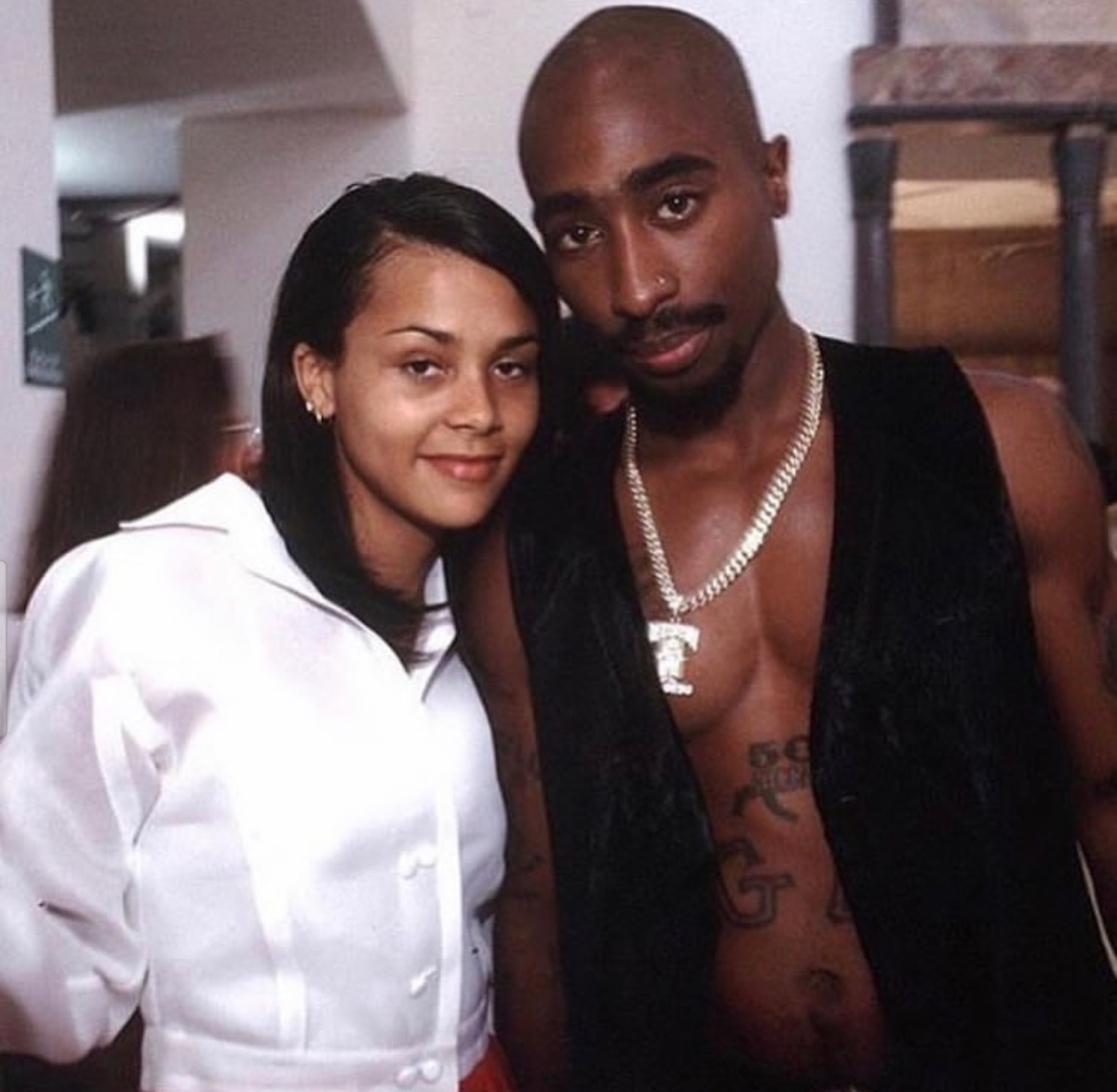 Tupac Shakur with Kidada Jones