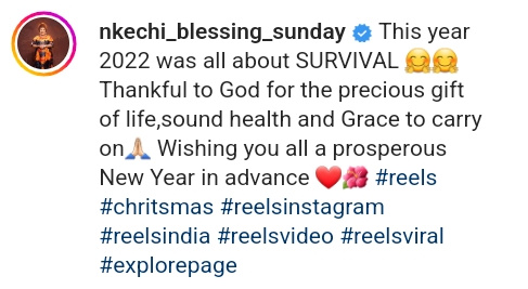 Year 2022 All About SURVIVAL Nkechi Blessing (2)