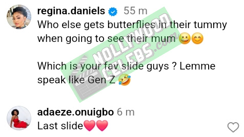 Regina Daniels Butterflies in Their Tummy to See Mum (2)