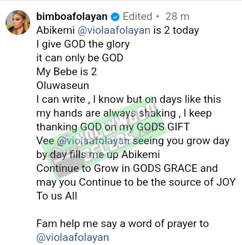 Nollywood Actress Bimbo Afolayan Daughter Viola 2nd Birthday (2)