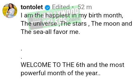 Tonto Dikeh happiest in birth month Instagram post (2)